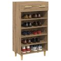 vidaXL Skriňa na topánky 60 x 35 x 105 cm Kompozitné drevo Dub artisan
