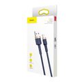 Baseus Cafule Lightning kábel 1,5A 2 m (zlatý+tmavomodrý)