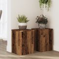 vidaXL Stojany na rastliny 2 ks staré drevo 25x25x35 cm kompoz. drevo