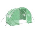vidaXL Fóliovník s oceľovým rámom zelený 6 m² 3x2x2 m