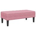 vidaXL lavička s vankúšom Ružová 113 x 57 x 39 cm Zamat