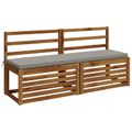 vidaXL Vankúš na lavičku SOEST 100% polyester Sivá 150 x 40 x 5 cm