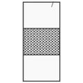 vidaXL Sprchová zástena z priehľadného ESG skla 80x195 cm čierna