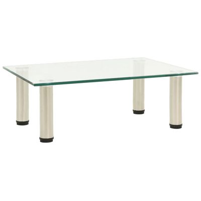 vidaXL TV stolík, priehľadný 40x35x17 cm, tvrdené sklo