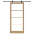 vidaXL Posuvné dvere ORKDAL 93 x 211 cm Prírodná a čierna