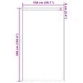 vidaXL Čipková záclona Biela 260 x 150 cm Polyester