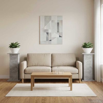 vidaXL Stojan na rastliny 2 pcs Betónovo sivá 30,5 x 30 x 60,5 cm