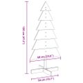vidaXL Drevený vianočný stromček biely 120 cm masívna borovica