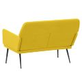 vidaXL Lavička žltá 108x79x79 cm zamat