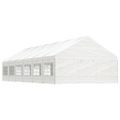 vidaXL Altánok so strechou, biely 13,38x5,88x3,75 m, polyetylén