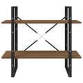 vidaXL Knižnica s 5 policami, hnedý dub 80x30x175 cm, kompozitné drevo