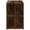 vidaXL Stôl dymový dub 102x50x75 cm kompozitné drevo