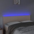 VidaXL Čelo postele kapučínové 144x5x78/88 cm umelá koža