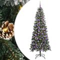 vidaXL Umelý vianočný stromček Zelená 180 cm PVC, plast a oceľ