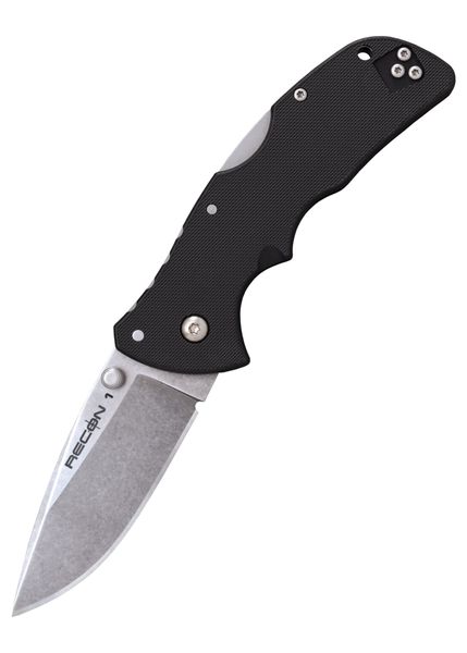 Cold Steel 27BAS Mini Recon 1 Spear Point menší vreckový nôž 7,6 cm, čierna, GRN