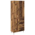 vidaXL Highboard 2 ks Staré drevo 69,5 x 34 x 180 cm Kompozitné drevo