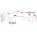 vidaXL Transportné vozíky 2 ks, okrúhle Ø38x11,5 cm 250 kg