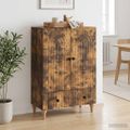 vidaXL Servírovacia skriňa Dymový dub 66 x 34,5 x 95 cm