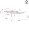vidaXL Posteľný rám s boxspringom tmavohnedá 90x200 cm látka