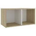 vidaXL TV skrinky 2 ks, biela+sonoma 72x35x36,5 cm, kompozitné drevo