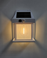 TR-63 LED Solárna nástenná lampa so senzorom pohybu - biela Trixline