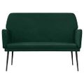 vidaXL Lavička tmavozelená 108x79x79 cm zamat