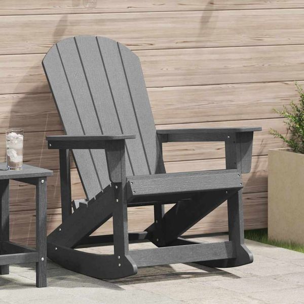 vidaXL Adirondack hojdačka Svetlosivá HDPE