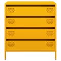 vidaXL Komoda horčicovožltá 68x39x73,5 cm oceľ valcovaná za studena
