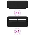 vidaXL Zostava TV skriniek 2 ks Čierna Kompozitné drevo