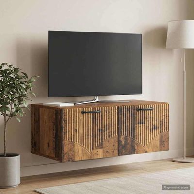 vidaXL Nástenná TV skrinka Staré drevo 78,5 x 41 x 30 cm