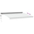 vidaXL Automaticky zaťahovacia markíza antracit a biela 450x350 cm