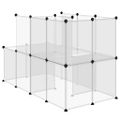 vidaXL Klietka pre malé zvieratá priehľadná 142x74x93 cm PP a oceľ
