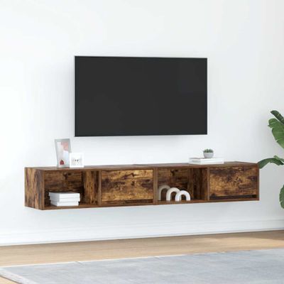 vidaXL TV stolíky 2 ks dymový dub 80x31x25,5 cm spracované drevo