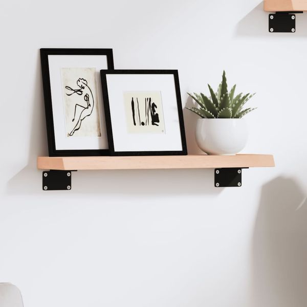 vidaXL Nástenná polica 40x10x2 cm neošetrený dubový masív