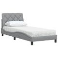 vidaXL Posteľ s matracom bledosivá 80x200 cm látka