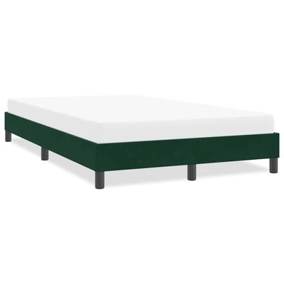 vidaXL Rám postele bez matraca Tmavo zelená 120x220 cm Zamat