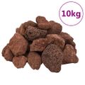 vidaXL Sopečné kamene 10 kg červené 5-8 cm