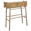 vidaXL Záhradný kvetináč s držiakom Prírodná 100 x 38 x 114 cm Bambus