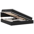 vidaXL LED úložná posteľ s matracom Čierna 180 x 200 cm Zamat