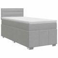 vidaXL Posteľ boxspring s matracom Svetlosivá 80 x 200 cm Látka