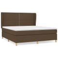 vidaXL Boxspring posteľ s matracom tmavohnedá 160x200 cm látka