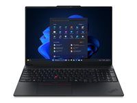 Prevedenie závesu 180 stupňov - AMD Ryzen 5 - 230 / až 4.9 GHz - Win 11 Home - Radeon 760M - 16 GB RAM - 512 GB SSD TCG Opal Encryption 2, NVMe - 16" IPS 1920 x 1200 - Gigabit Ethernet - Wi-Fi 6E, Bluetooth - čierna - klávesnica: česká/slovenská - s 3 roky Lenovo Onsite Support