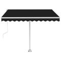 vidaXL Automatická markíza, LED a senzor vetra 300x250 cm, antracitová