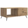 vidaXL Konferenčný stolík Dub artisan 90 x 50 x 40 cm Kompozitné drevo