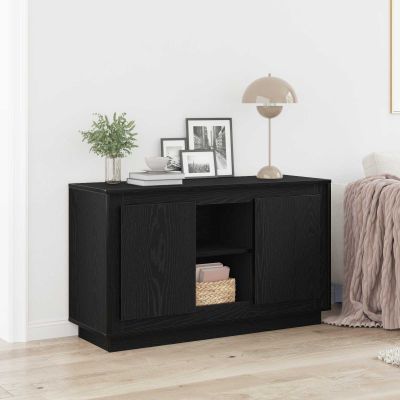 vidaXL Servírovacia skriňa Čierny dub 102 x 35 x 60 cm