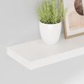 vidaXL Plávajúce nástenné police 2 ks, lesklé biele 80x23,5x3,8cm, MDF