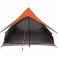 vidaXL Rodinný stan so strechou Šedá a oranžová 315 x 286 x 200 cm