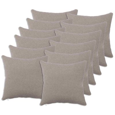 vidaXL Poťah na podložku 12 pcs HEERLEN Svetlosivá 40 x 40 cm Bouclé