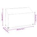 vidaXL Kryt na záhradnú lavicu, 8 očiek 190x70x70/88 cm, polyetylén