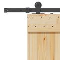 vidaXL Posuvné dvere NARVIK Prírodná a čierna 100 x 210 cm (213,5 cm)
